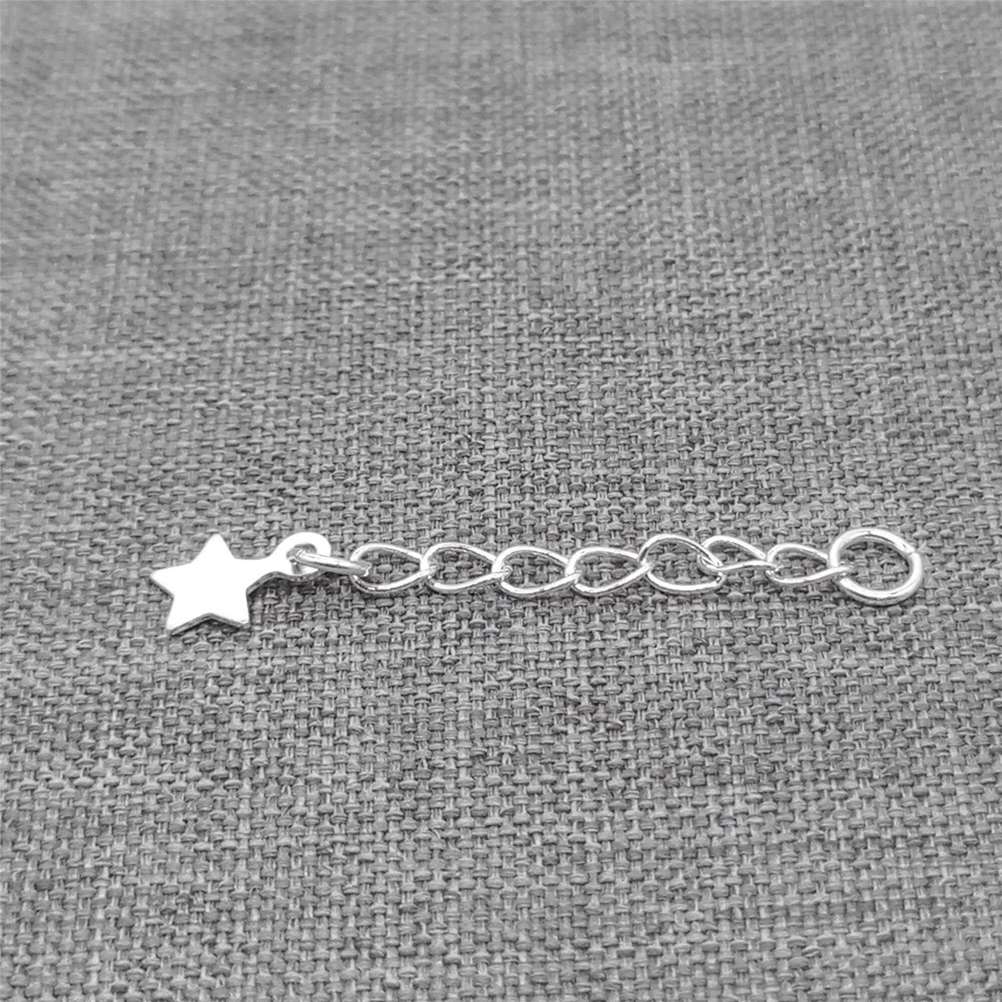 12 Stuks Van 925 Sterling Zilveren Ster Ketting Charm Pentagram Ketting Uitbreiding Extender