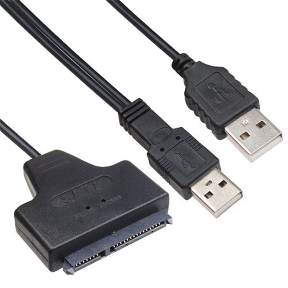 USB 2.0 to SATA Serial ATA 15+7 22P Adapter Cable For 2.5" HDD Laptop Hard Drive