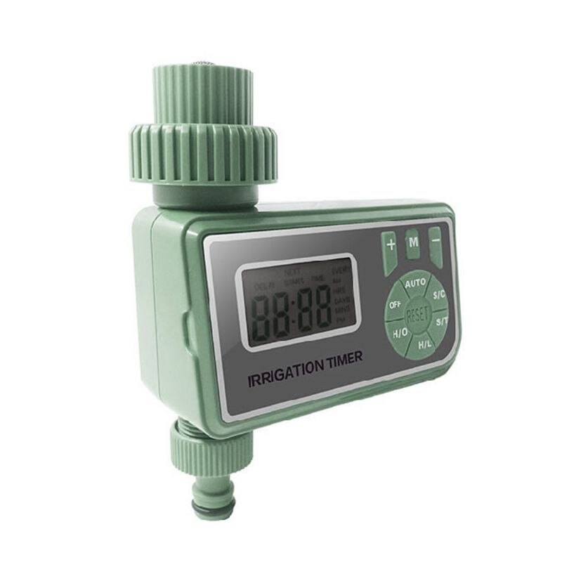 Smart Watering Timer Single Outlet Programmable Large LCD Irrigation Controller: Green