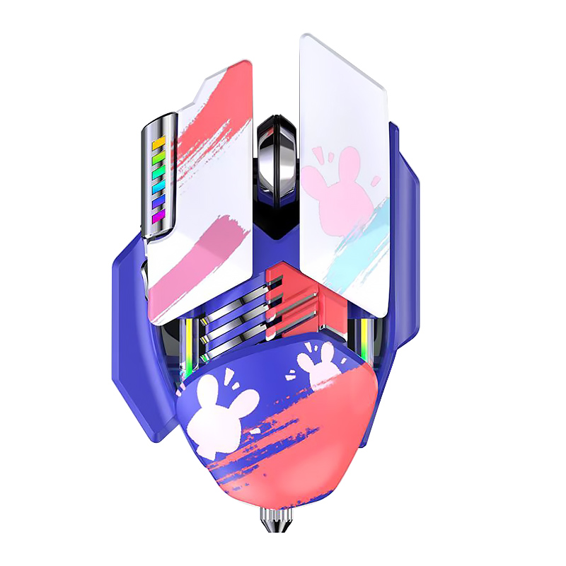 M7 RGB USB 2.4G Wireless Gaming Mouse 3200 DPI 7-button programmable Ergonomic gaming mouse for PC players: PURPLE