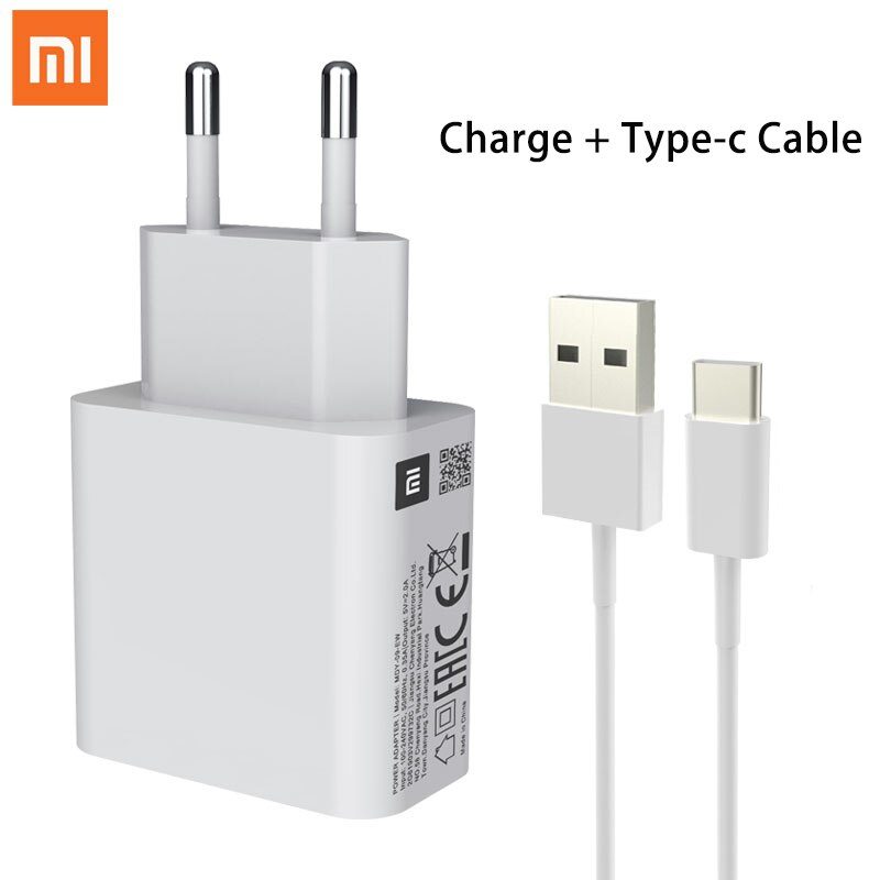 Originele Xiaomi Charger Adapter 5V 2A Micro Usb Type-C Datakabel Travel Opladen Adapter Voor Mi 3 4 5 Redmi Note 3 3S 3X 4X: Charger Type-C white