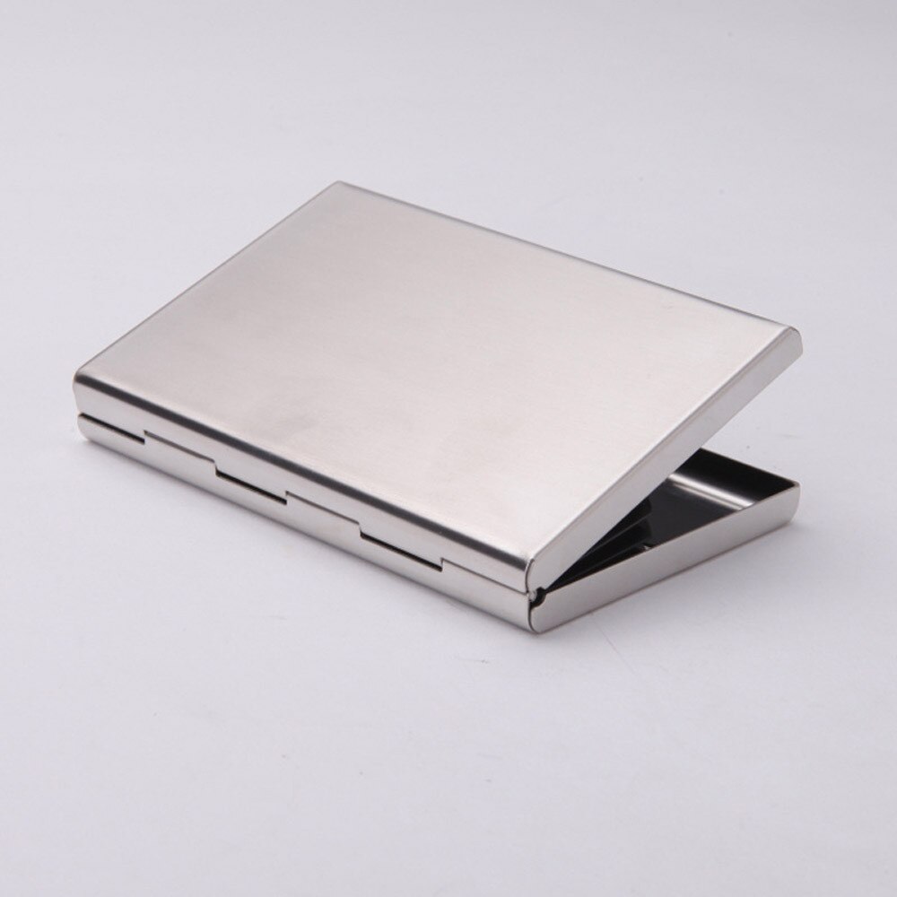 Unisex Trendy Stainless Steel Card Case Flip Type Credit Card Business Card Holder Case Portable Business Wallet#p30