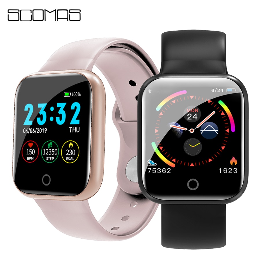 SCOMAS Uhr 4 Smart Uhr 1,3 "IPS Bildschirm IWO 8 lite Herz Rate Blutdruck Gesundheit Monitor Sport Smartwatch für iOS Android