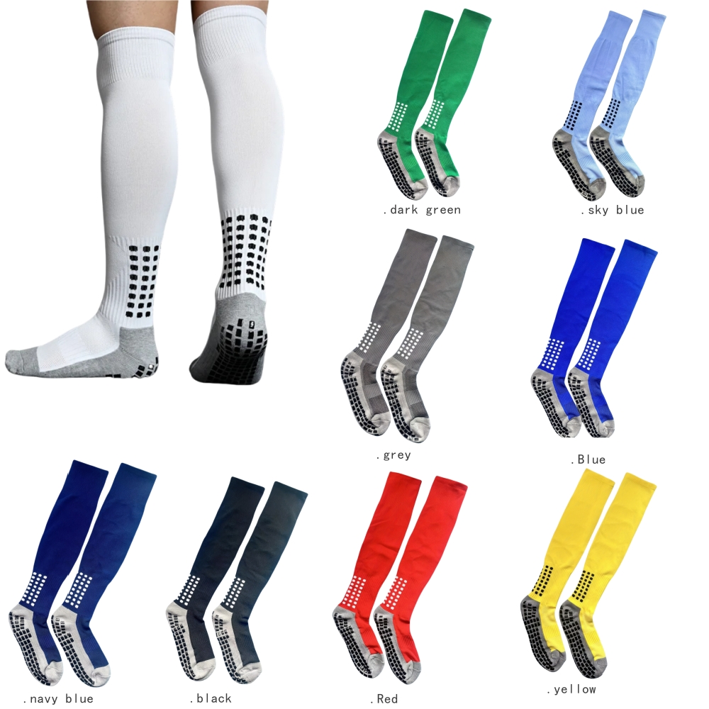 Rutschfeste Fußball-Kniestrümpfe, rutschfeste Fußball-/Basketball-/Hockey-Sport-Griffsocken, 2 Paar