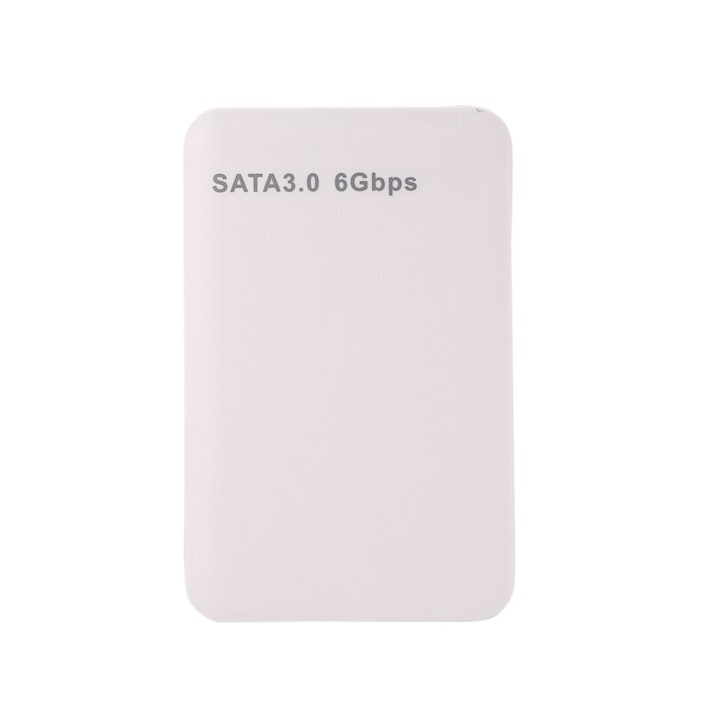 2,5 pulgadas USB3.0 SATA 3,0 unidad de disco duro HDD caja carcasa de disco duro externo portátil herramienta 6Gbps soporte protocolo 3TB UASP-blanco: Default Title