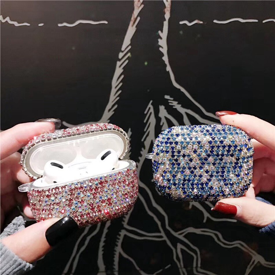 Luxe Bling Glitter Diamond Hard Case Voor Apple Airpods Pro Case Strass Accessoire Cover Voor Airpods Pro Headset Kristal Tas