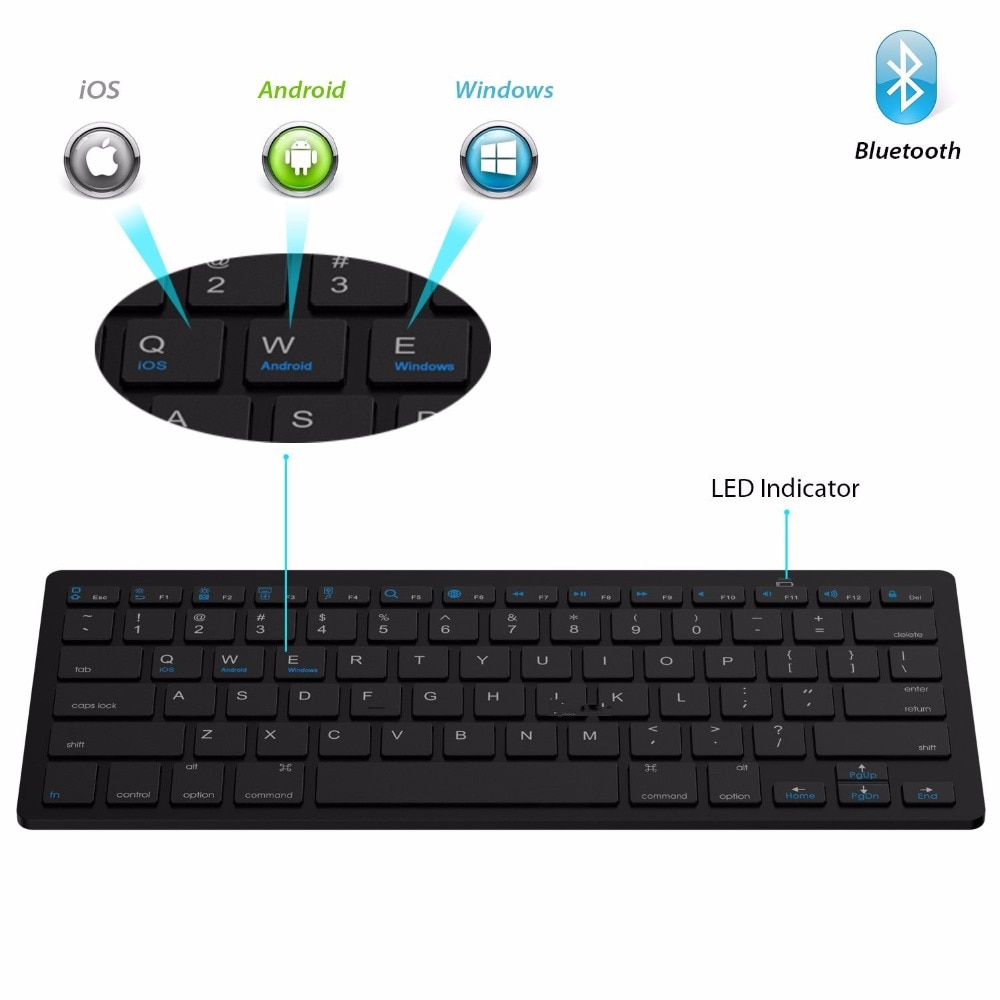 Kemile Professionele Ultra-Slanke Draadloze Toetsenbord Bluetooth 3.0 Toetsenbord Teclado Voor Apple Voor Ipad Serie Ios Systeem