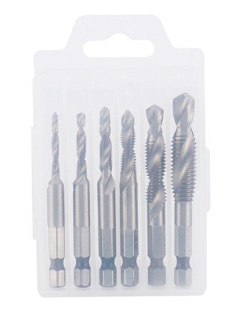 Tap Drill Titanium Plated Hex Shank HSS Screw Thread Metric Tap Drill Bits Screw Machine Compound M3 M4 M5 M6 M8 M10 Hand Tools: 4341-Sliver-L-Box
