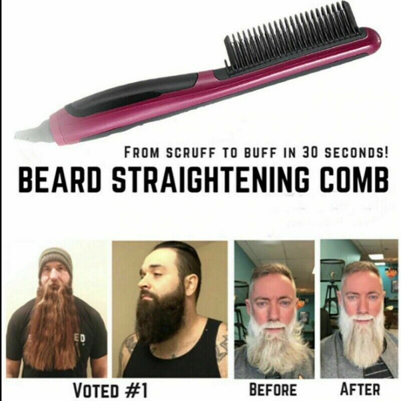 Electric Hair Straightener Irons Straight Curly Hair Comb Brush Men Beard Straightener Styling Multifunctional Hair Comb Brush