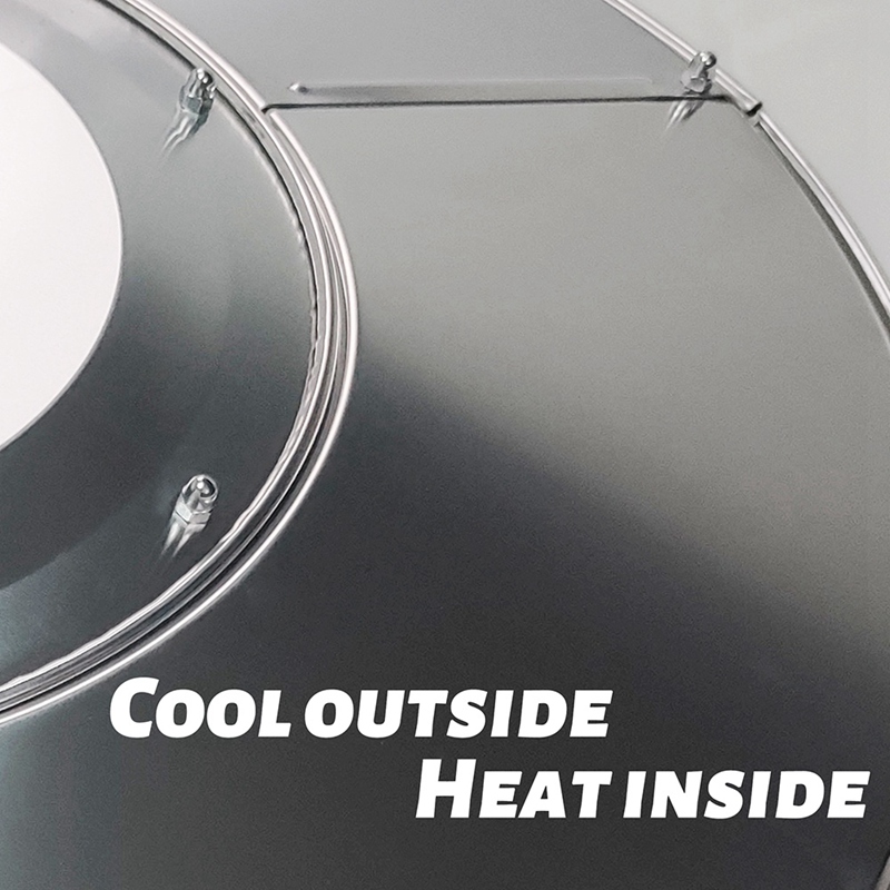 Terrasverwarmer Reflector Schild, Propaan Buitenverwarmers Vervanging Top Dome, 3-Holes Mount, 33 Inch Dia Ronde