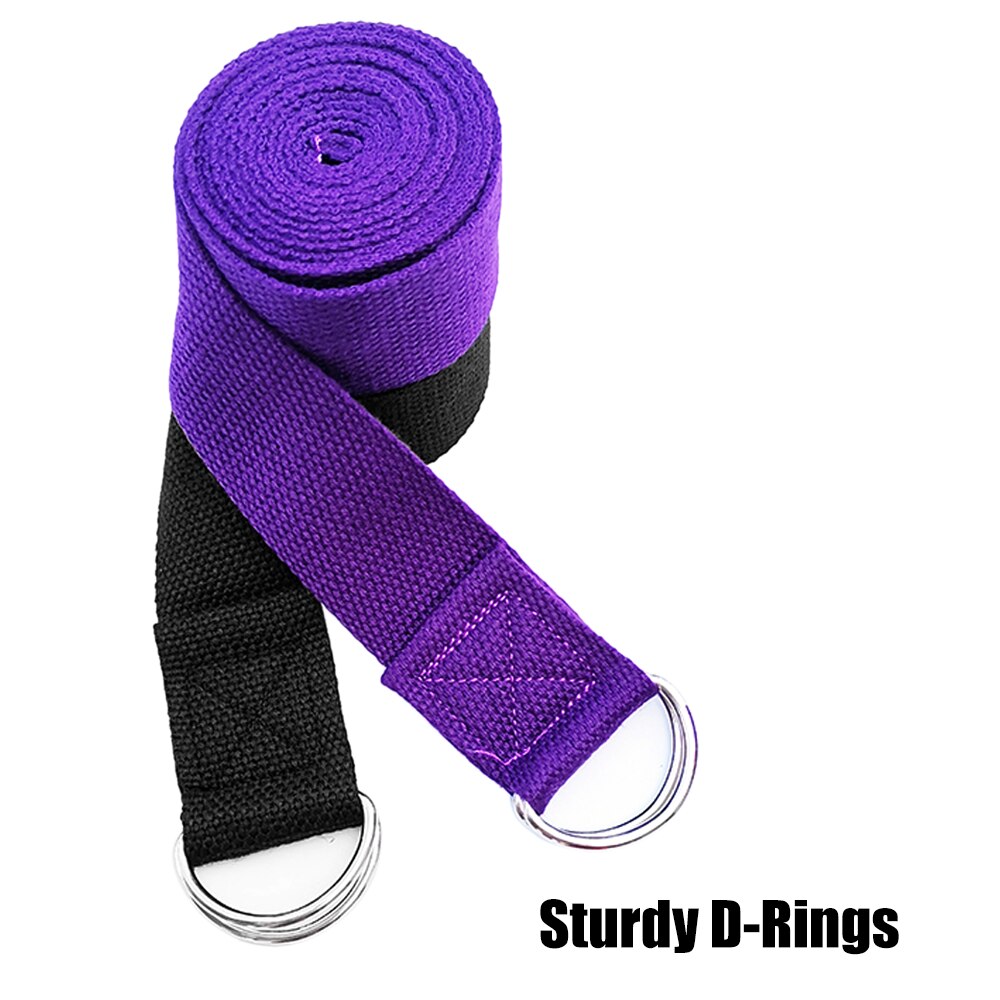 yoga tøye ut stropp multi-farger d-ringe spenne belte Fitness trening hjemme treningsstudio tau motstand Fitness bånd yoga belte