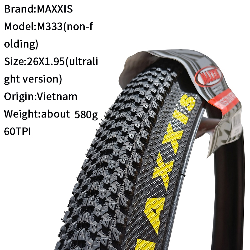 Maxxis M333 PACE Mtb neumático de bicicleta 26*1,95 26*2,1 27,5 X1,95 27,5x2,1 29x2,1 29er neumático de bicicleta de montaña alambre de acero bicicleta 1 pieza