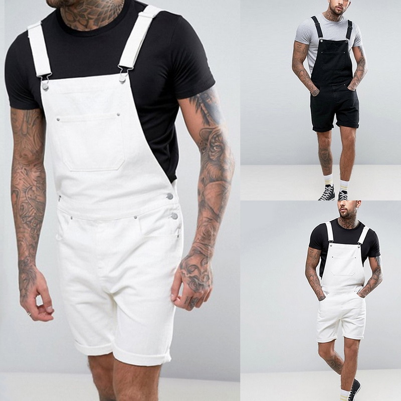 Men's plus size overalls Large size huge denim bib pants pocket jumpsuits Male men jeans
