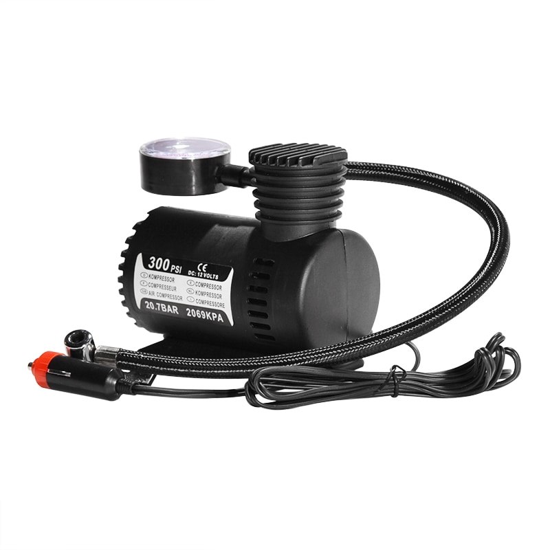 Dc 12v 300 psi bildekk inflator automatisk bærbar luftkompressor pumpe dekk bærbar inflator elektrisk trykkpumpe gummibåt