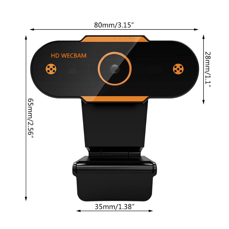 USB 2.0 Computer PC Web Camera Online Video 1080P HD- Webcam with Microphone