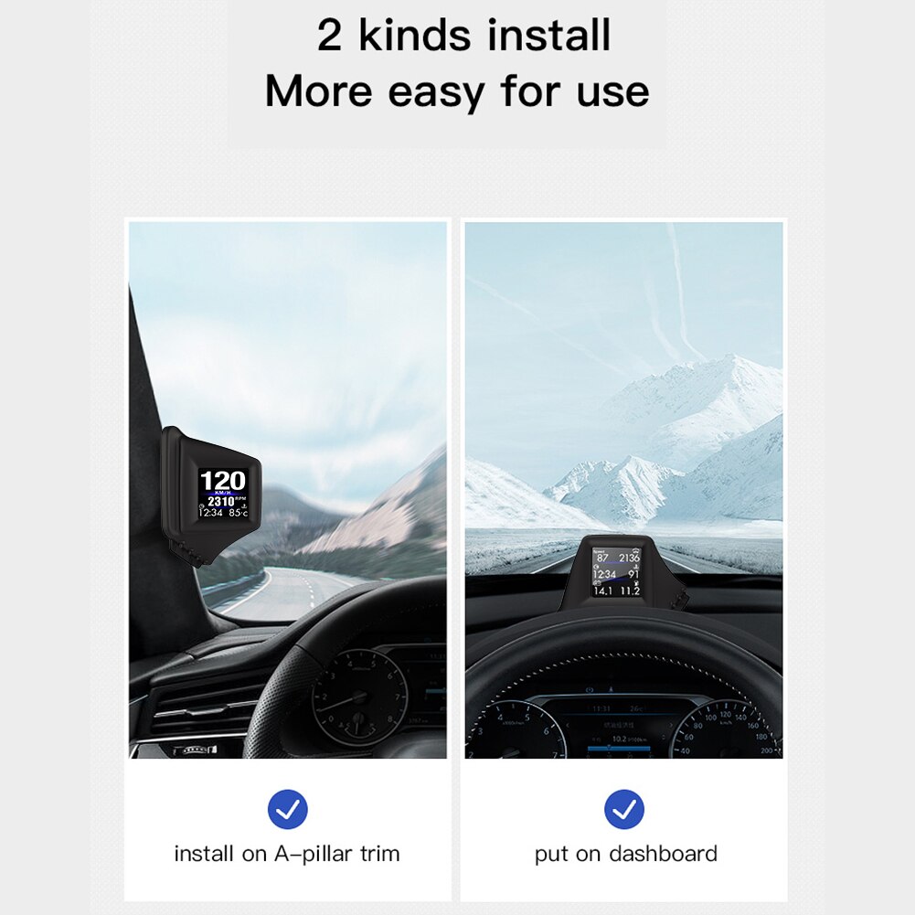 Car HUD Head Up Display Digital GPS Speedometer Od... – Grandado