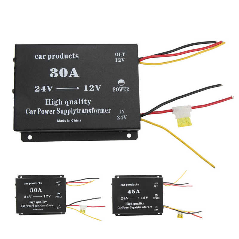 24V To 12V Converter Short Circuit Protection DC24V To 12V Car Voltage Reducer Safe Reliable for Buses