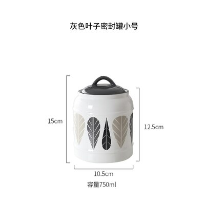 Japanischen stil Keramik Gläser, Haushalt Lebensmittel Lagerung Gläser, Versiegelt Gläser, Küche Kaffee Zucker Gläser, getreide Lagerung Tanks, Tee Gläser: Gray-750ml