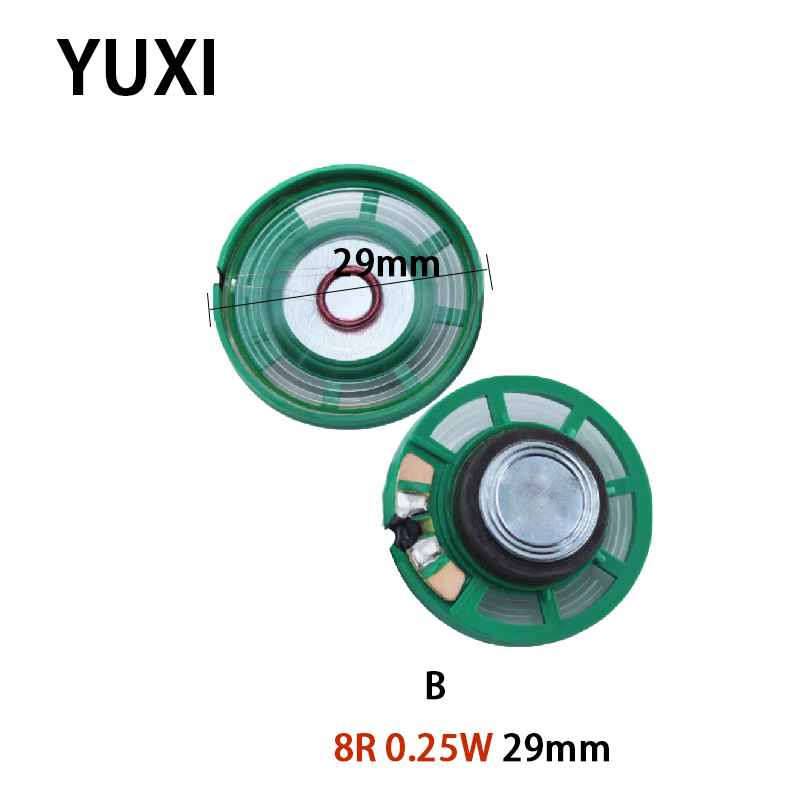 YUXI 2 sztuk dla głośnika zabawkowego 27/29/40mm 8R 0.25W/29mm 8R 0.5W zewnętrzny magnetyczny głośnik do drzwi głośnik głośnikowy System dźwiękowy: Black