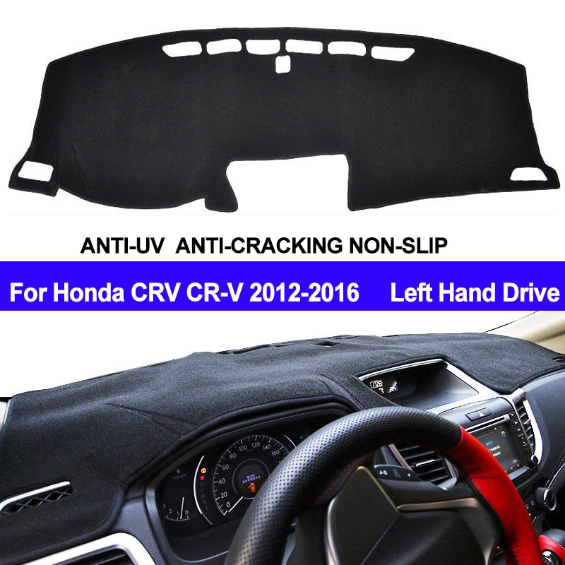 Taijs bil dashboard cover dash mat dash pad dashmat tæppe anti-uv skridsikker til honda crv cr-v lhd