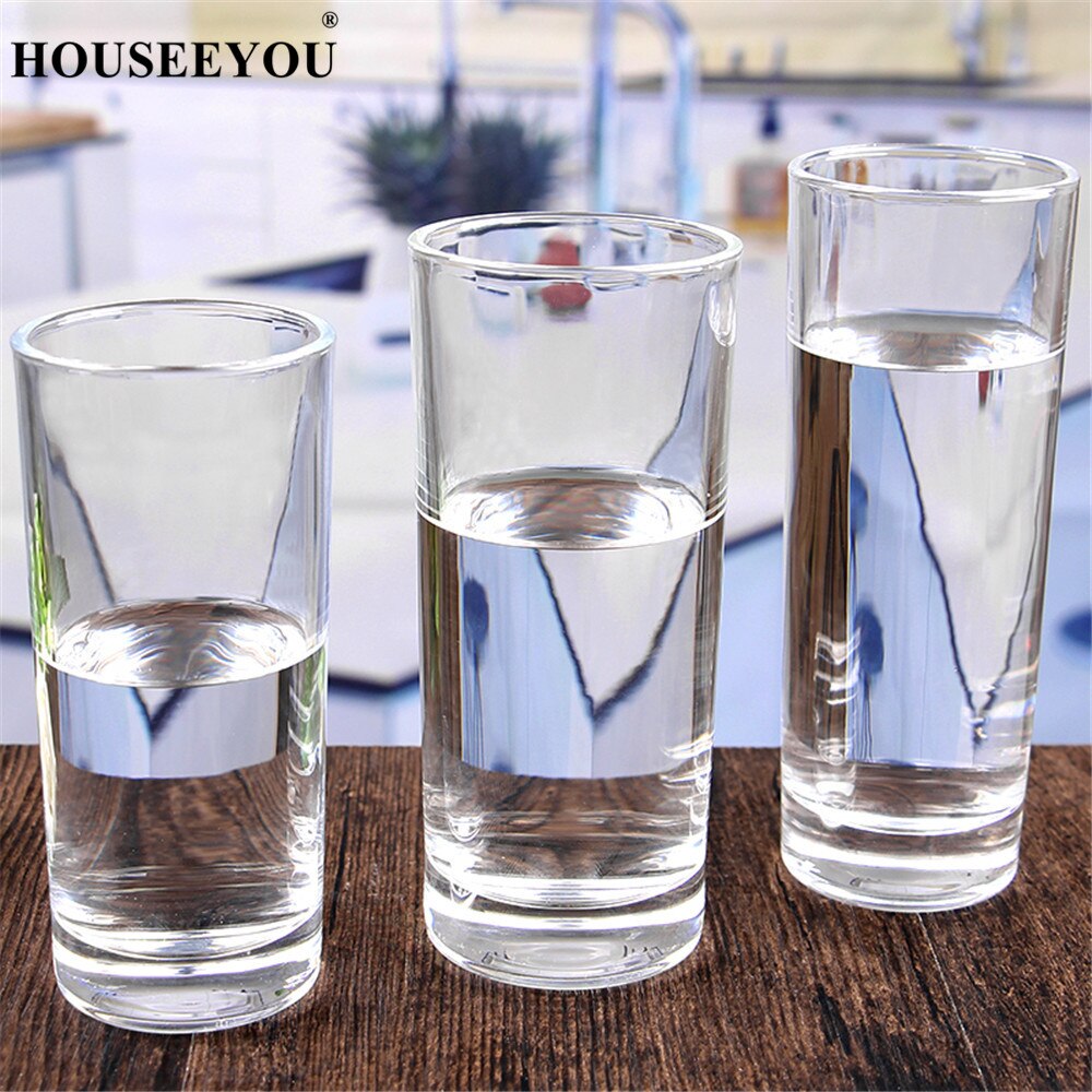 Houseeyou 6 stk / sett tykkere bunn rett vann kopp glass øl steins juicer krus drikkeflaske fest bar restaurant verktøy