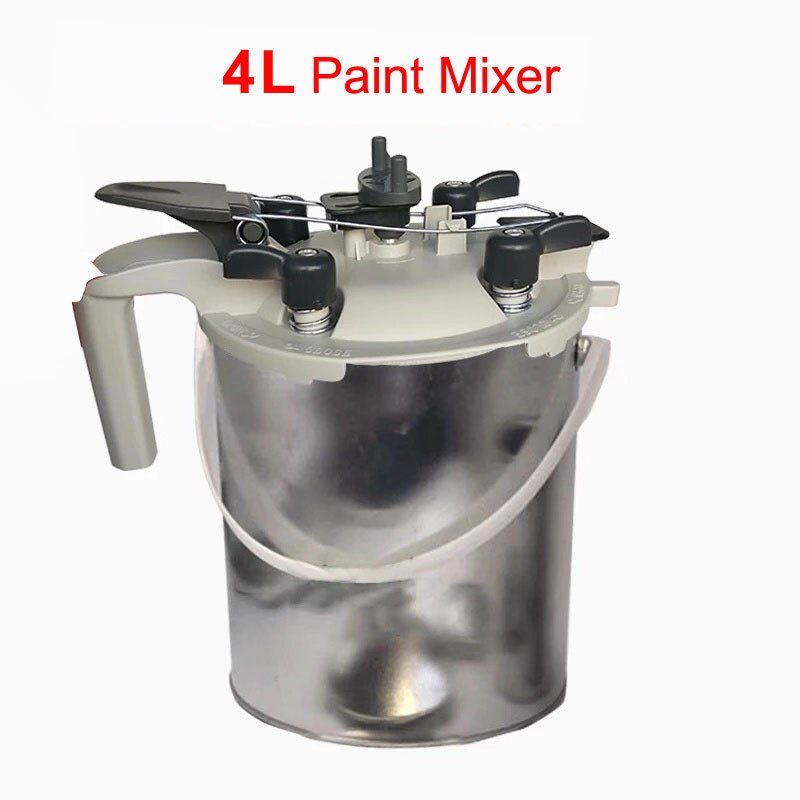 1L 4L Verf Mixer Metalen Verf Kan Handheld Beton Cement Mixer Thinset Mortel Grout Gips Cement Mixer Roeren Tool: 4L Paint Mixer