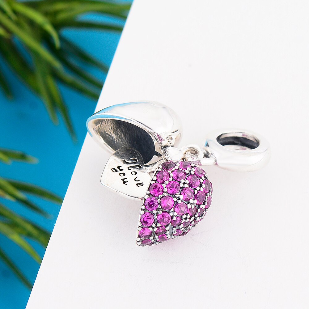 FC Jewelry Fit-pulsera de plata 925 para mujer, abalorio de circonita con forma de corazón abierto, para hacer joyas, Berloque de San Valentín, 2022