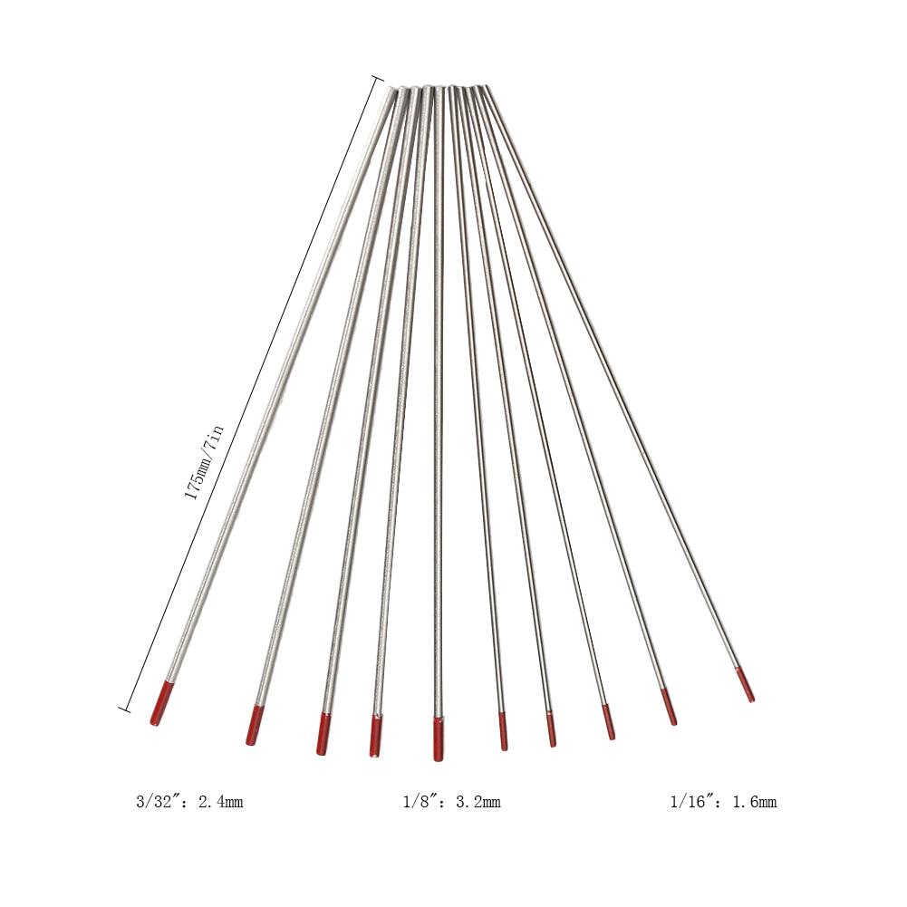 10 pakke tig-sveising wolfram-elektroder 2%  lanthanerte/cerierte/thorierte med 7 " lengde og diameter for tig-sveising