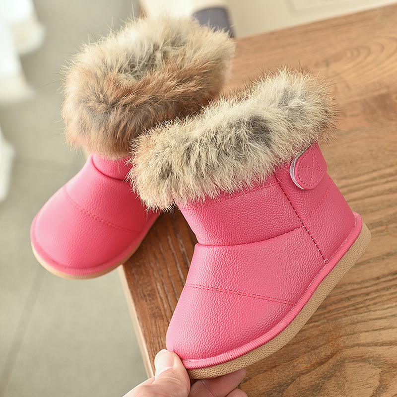 Kinderen Schoenen Kinderen Katoen Laarzen Meisjes Laarzen Kindje Winter Laarzen Warme Snowboots: rosy red / 7