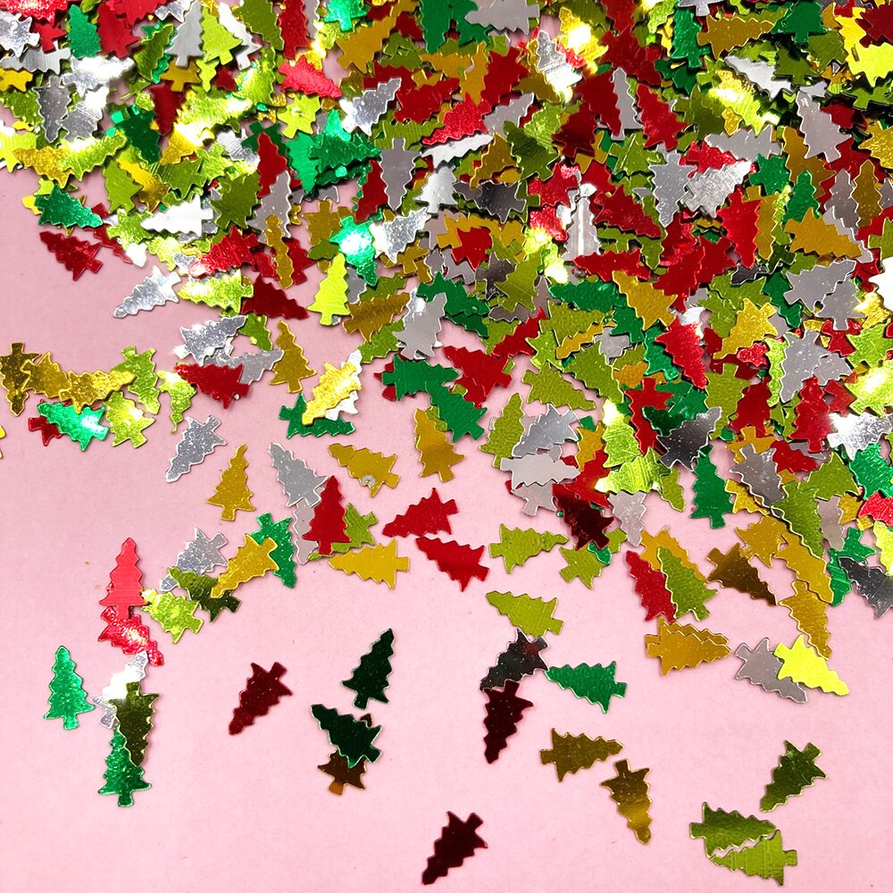 20g juletrepaljetter løse paljetter til håndverk glitter konfetti neglekunst dekorasjon paljetter gjør-det-selv sytilbehør 8mm