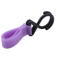2 Pieces Baby Stroller Hook Snap Baby Toy Strap Pram Pushchair Multi Purpose Hanging Clips Wheelchair Car Seat Rotating Hooks: 2PCS-Purple-2096