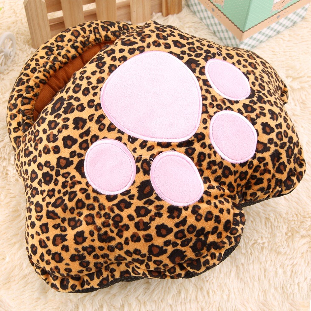 Big Foot Warm Heating Pad Slippers Warm Leopard Print Cartoon USB Foot Warmer Shoes Computer Electric Heat Slipper
