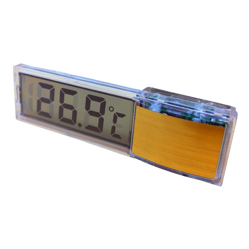 Transparent Fish Tank Thermometer Liquid Crystal Screen Transparent Digital Thermometer LED Temperature Meter for Aquarium