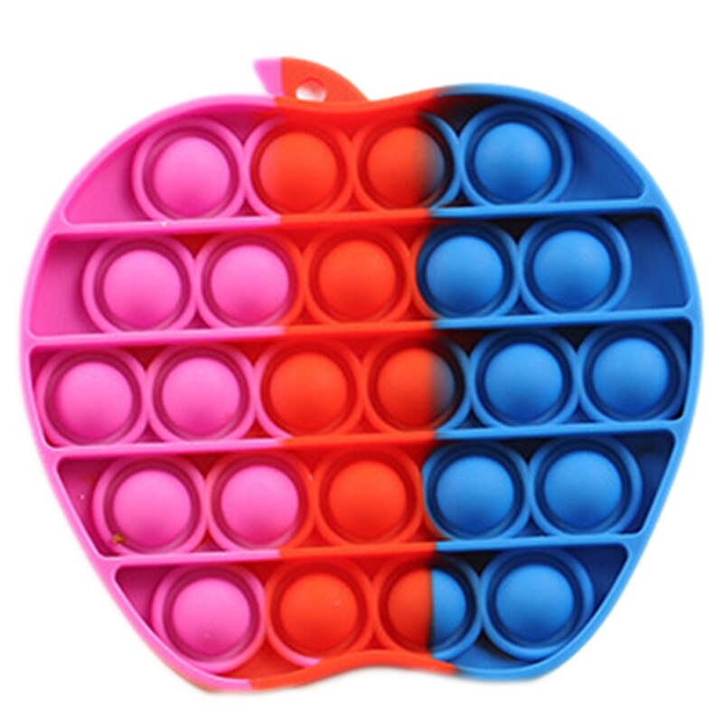 Push Pop Blase Sensorischen Spielzeug Autismus Bedürfnisse Stressabbau Spielzeug Erwachsene Kind Lustige Anti-stress Pop Es Zappeln Apple form: MC1