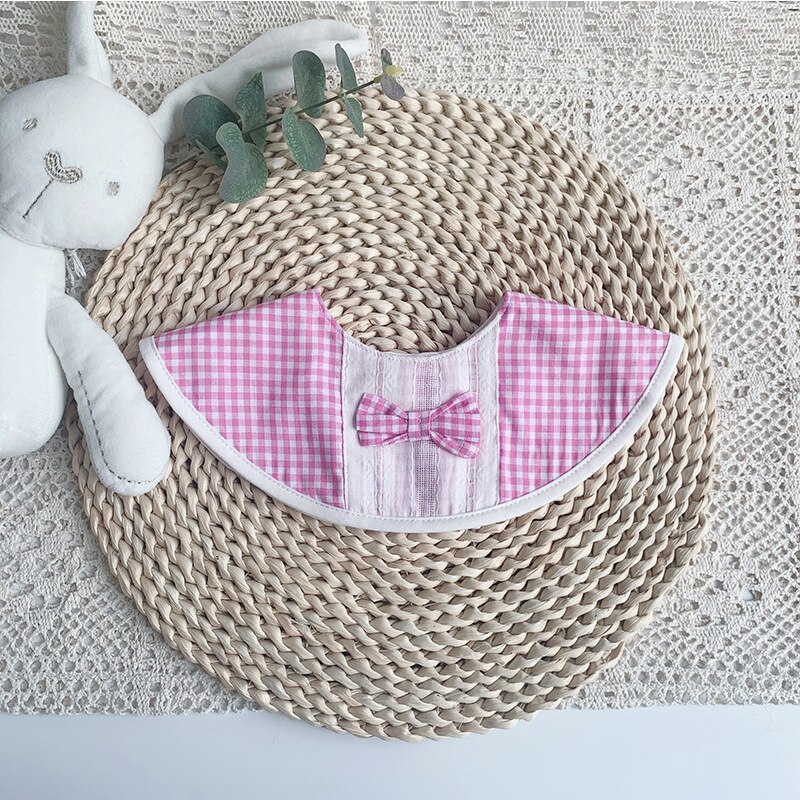 Bavoir en coton pour bébé, joli nœud papillon, serviette de salive pour garçons et messieurs, col en dentelle pour filles: 6