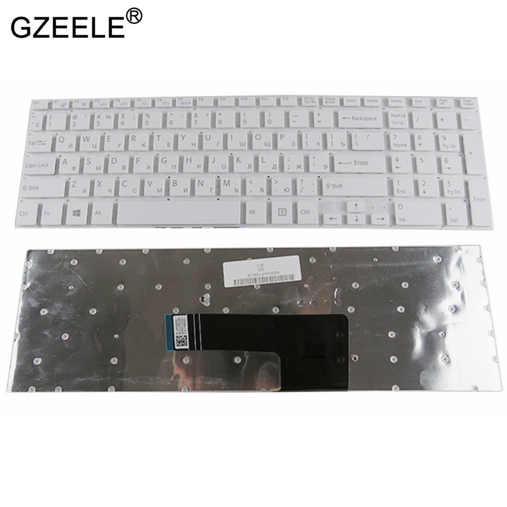 teclado ruso para ordenador portátil blanco Sony VAIO svf152c29v Fit 15 SVF152A29V SVF152A29M SVF15A SVF15E SVF153A1YV RU