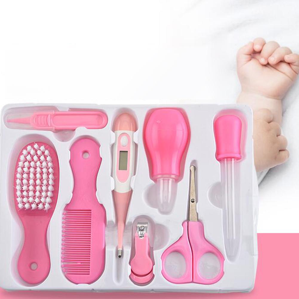 8 Stks/set Baby Gezondheidszorg Set Kids Grooming Kit Multifunctionele Infantil Nail Haar Gezondheidszorg Thermometer Borstel Baby Care Tool