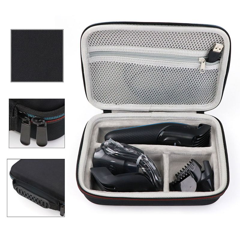 Tondeuse Opslag Case Draagtas Schokbestendige Tas Scheerapparaat Kit Eva Hard Case Opbergtas Voor Braun Mgk3020/3060/3080