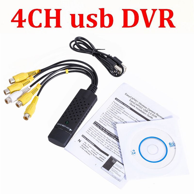 4 Kanaals 4CH USB2.0 Video Capture Card Ondersteuning WIN7 8 64 Dvr Card Video Capture Audio Record Card Adapter Voor camera Monitor