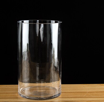 Simplicity Transparent Clear Tabletop Tall Glass Vase Bottle Terrarium Hydroponic Container Pot Flower Home Wedding Decor: 15x12cm