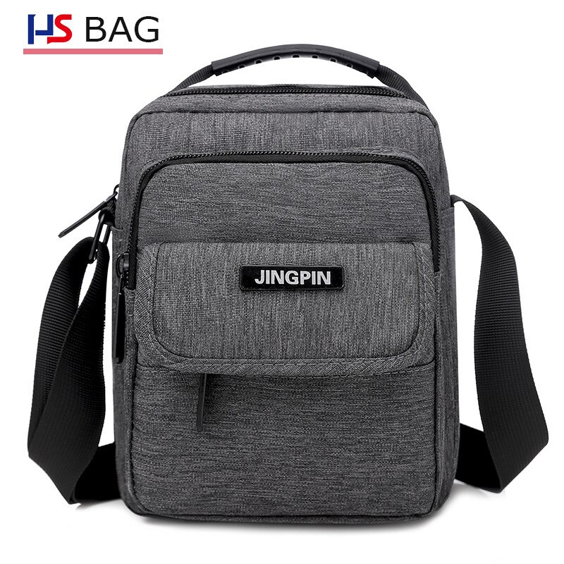 Heren Schoudertas Stijl Koreaanse Stijl Oxford Doek Schoudertas Multi-layer Multi-Functionele Schouder mannen Tas: Grijs