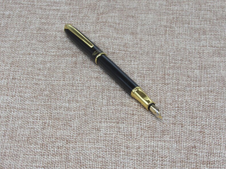 Lyx diamant hatt färg skolan student kontor 0.38mm nib fontäner: Svart