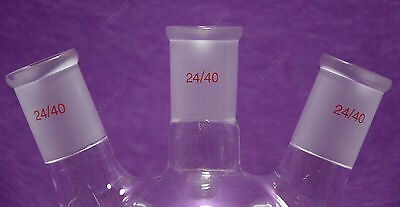 500ml,3 Neck,24/40,Round Bottom Glass Flask,Three Necks Lab Bottle,Heavy Wall