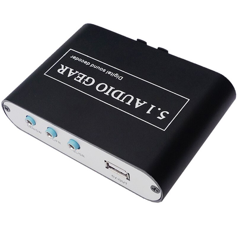 Digitale O Decoder 5.1 O Gear Dts/AC3/6CH Digitale O Converter Lpcm 5.1 Analoge Uitgang 2.1 voor PS2 PS3 360 Dvd (E