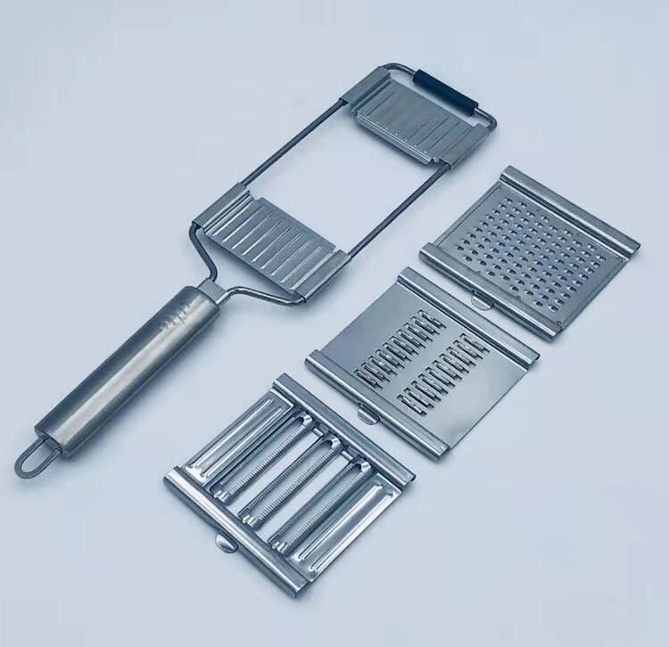 Rvs Rasp Cutter Multifunctionele Groente Slicer Shredders Fruit Dunschiller Wortel Rasp Keuken Accessoires: 4 in 1