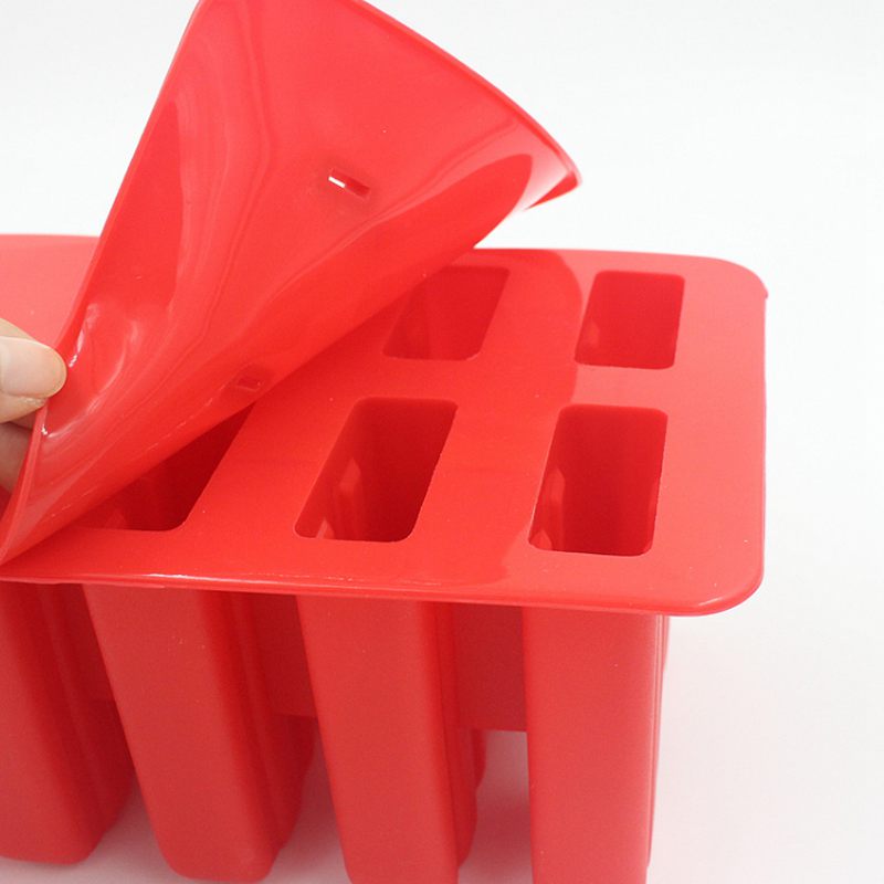 Silica Gel Ice Cream Mould Popsicle Mold Ice Tray Puck Popsicle Mold Ice Cream 10 with silicone mold