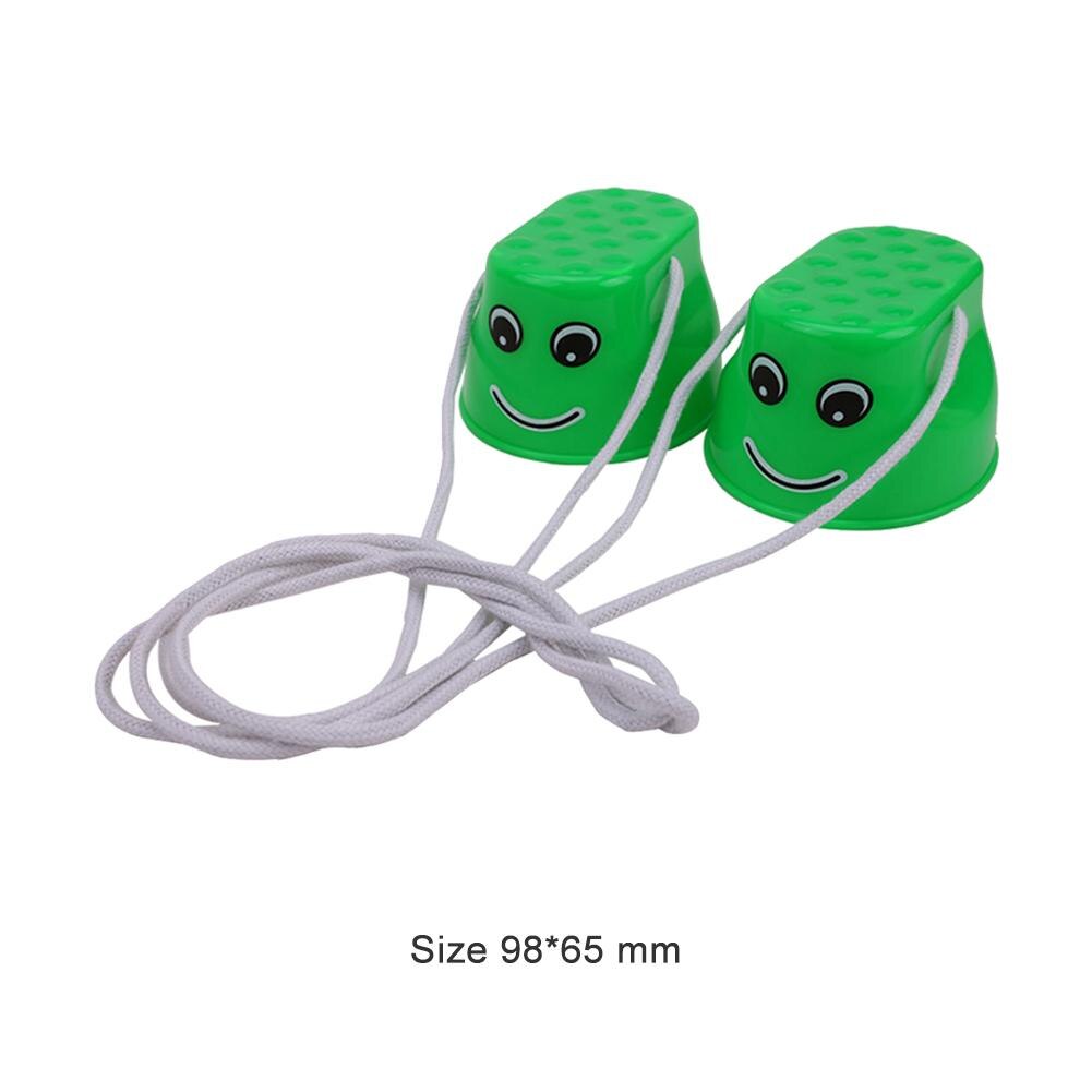 Zancos de plástico grueso para niños, juguetes de entrenamiento para saltar al aire libre, , portátil, de seguridad, equilibrio, 1 par: Verde