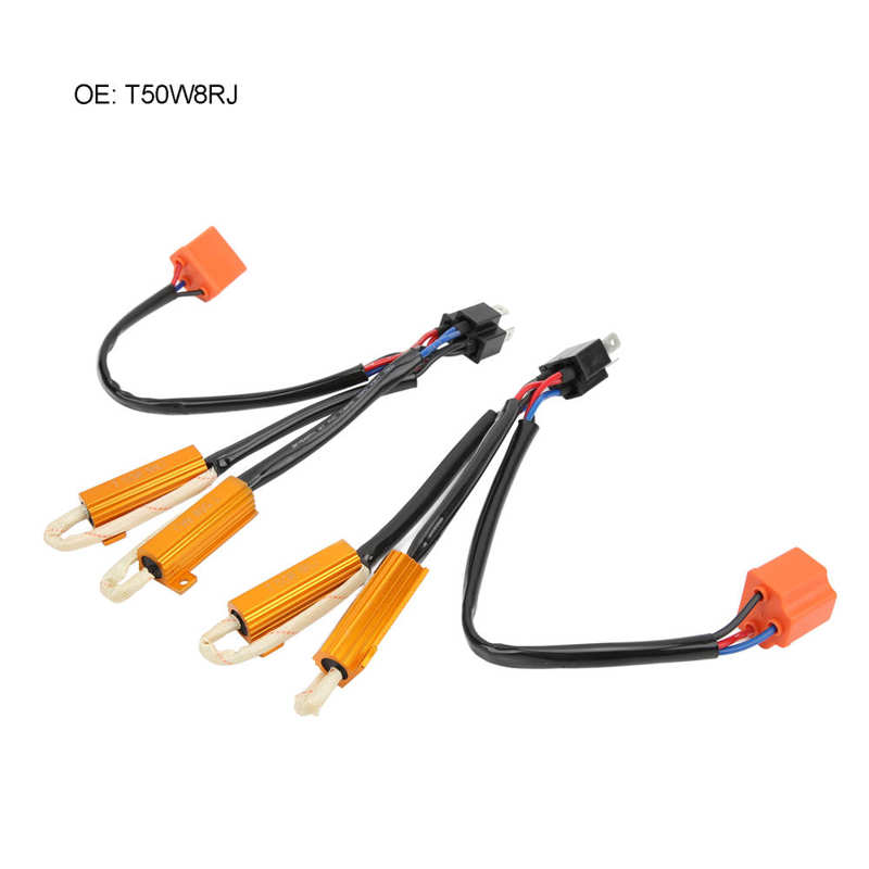 T50W8RJ LEDs Lamp Error Free Decoder LED Load Resistor Adapter for Headlight