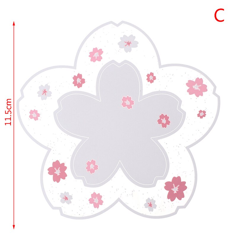Estera de mesa de aislamiento térmico de flor de cerezo, alfombrilla antideslizante para taza de té, Oficina familiar: C
