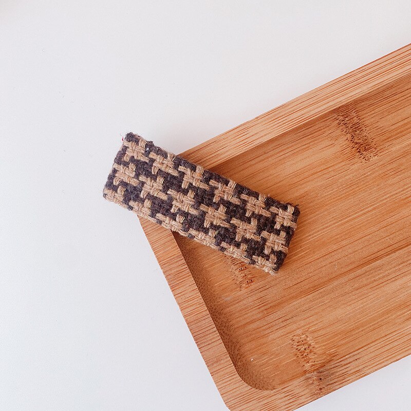 2022 Koreaanse Meisjes Haarspelden Zwart Wit Bruin Plaid Haarspeldjes Voor Vrouw Kids Accessoires In Meisjes: 5